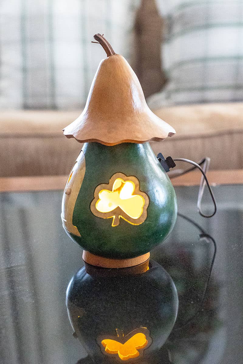 Shamrock Gourd Cottage Luminary