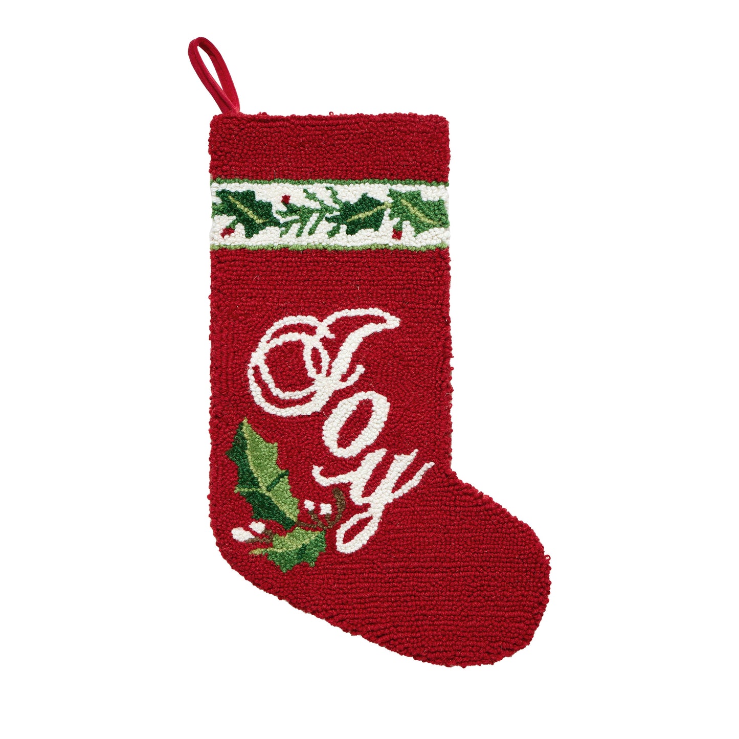 Christmas Joy Hook Stocking - Sally Eckman Roberts