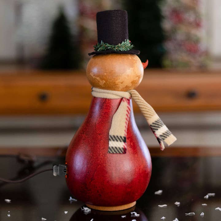 Joel Snowman Gourd Luminary