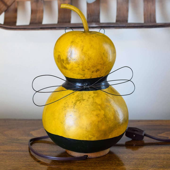Bumble Bee Gourd Luminary