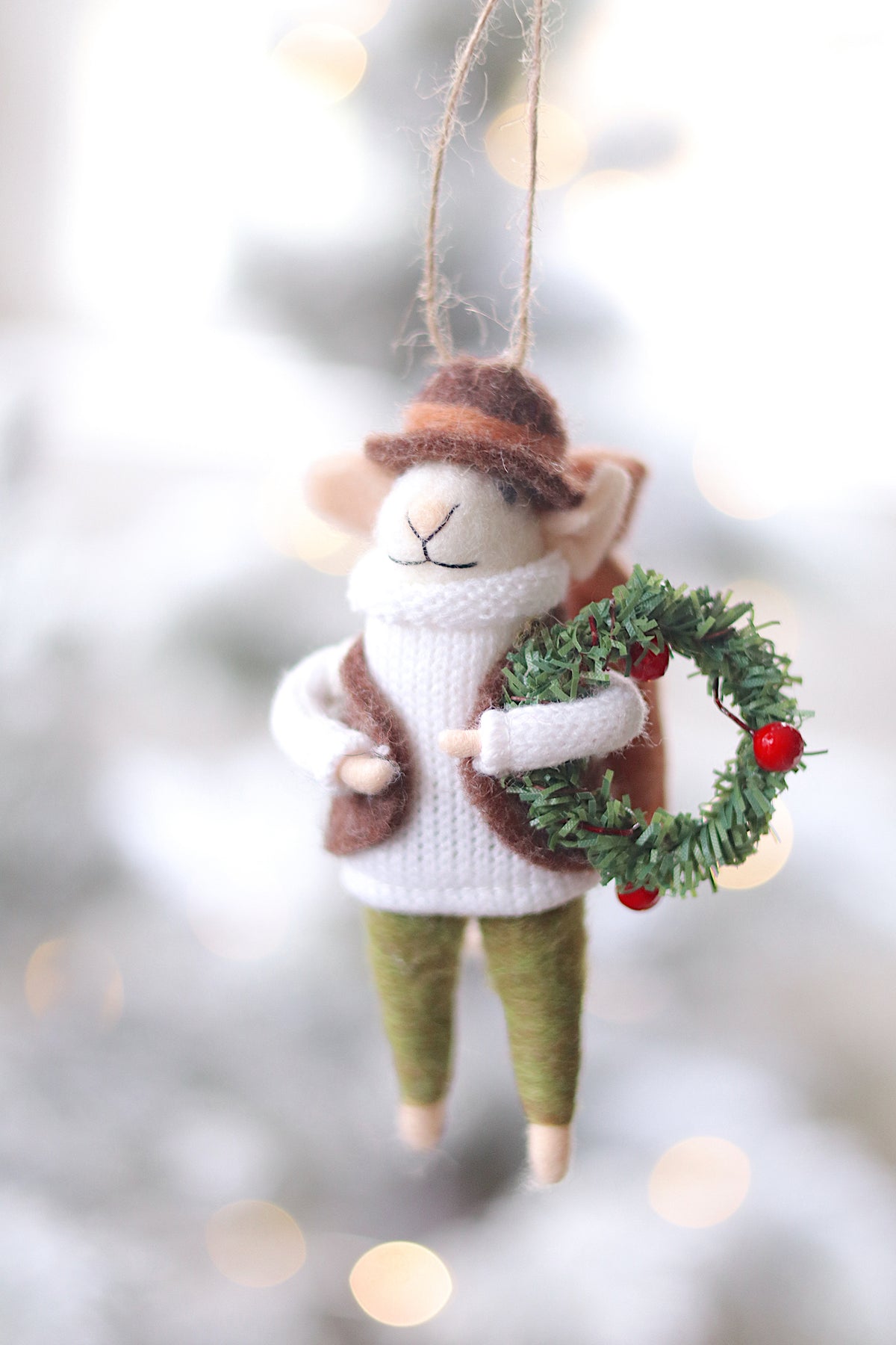 Evergreen Edgar Mouse Holiday Ornament