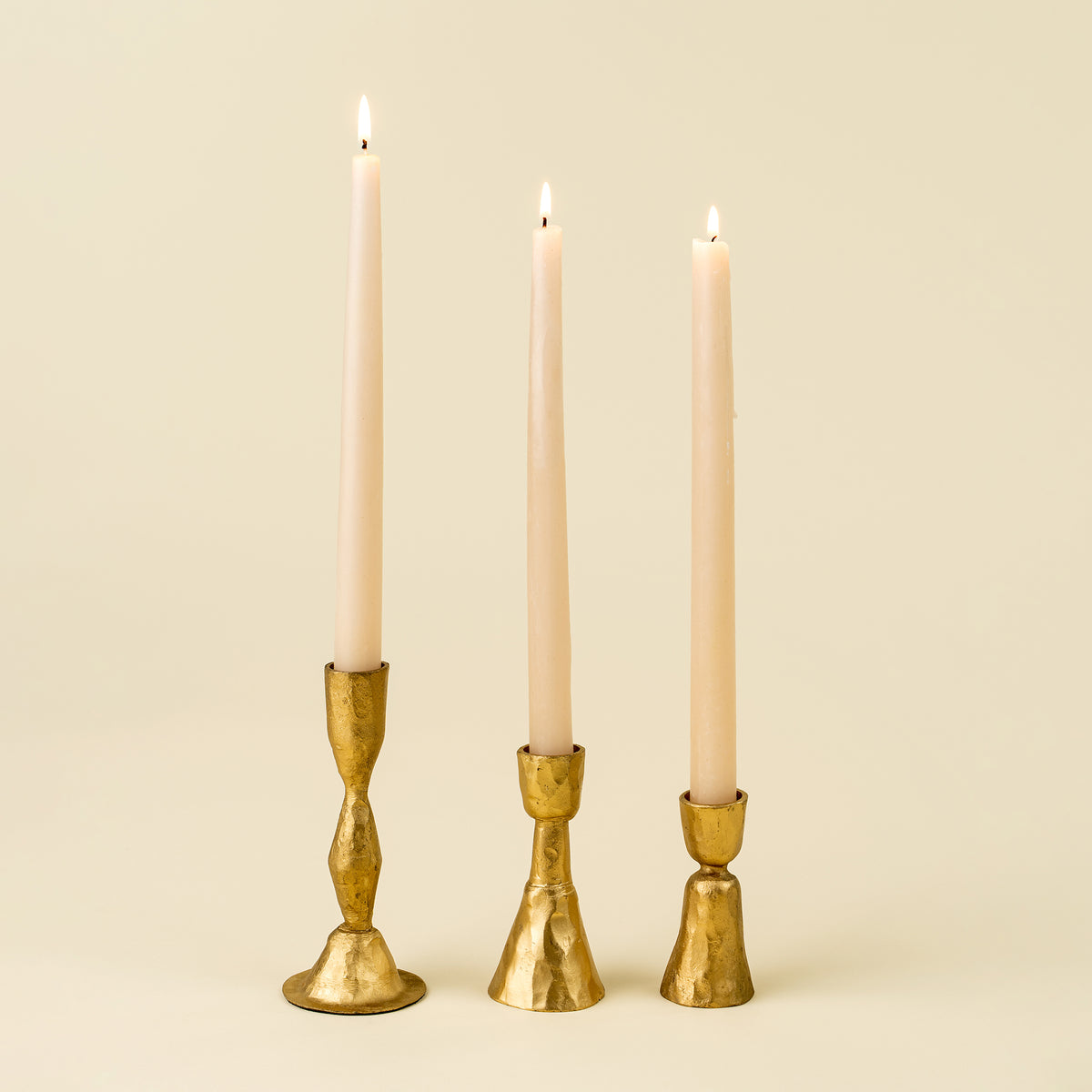 Zora Forged Candlestick S, Gold