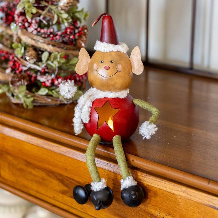 Eli the Elf Gourd Shelf Sitter