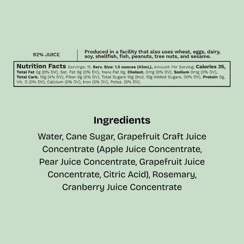 Grapefruit & Rosemary Cocktail Mix