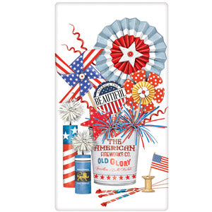 Fireworks Bucket Tea Towel