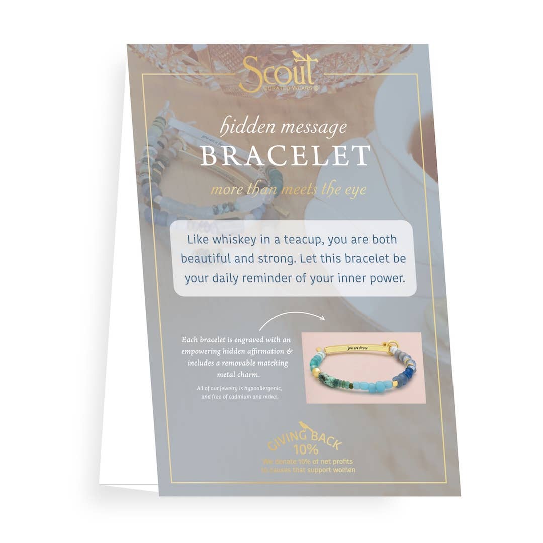 Hidden Message Bracelet - Unstoppable/Chiltonite/Gold