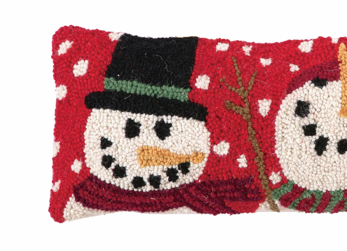 Three Snowmen Hook Pillow