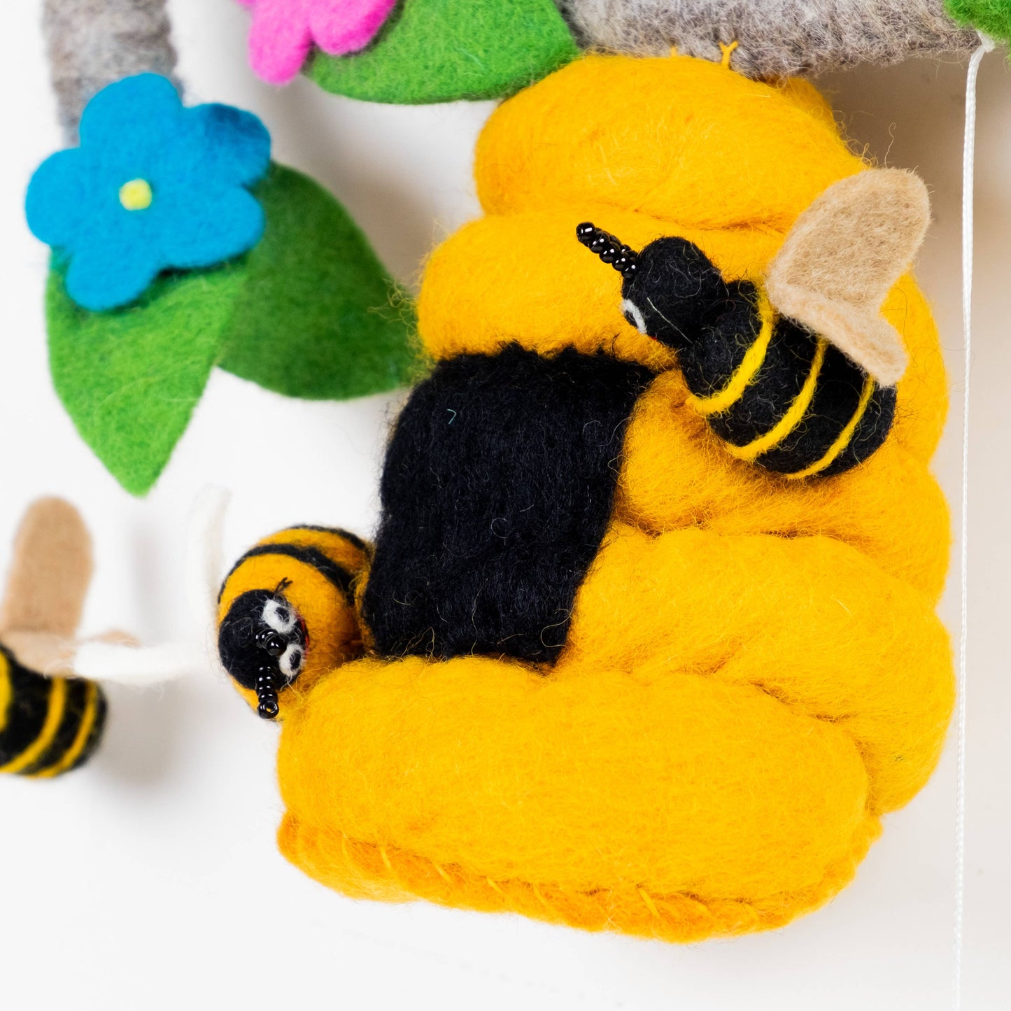 Felt Mobile - Felt Bee Hive and Honey Bee