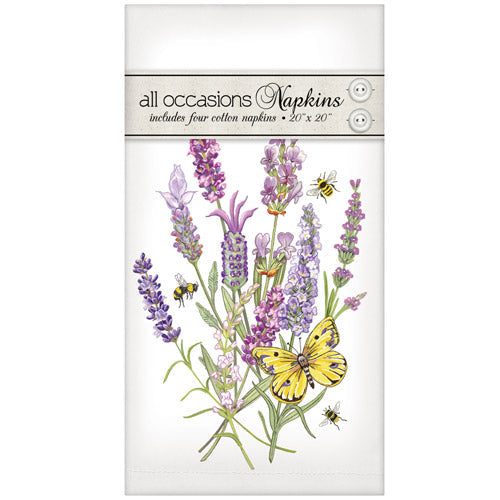 Lavender Butterfly Napkin Set of 4