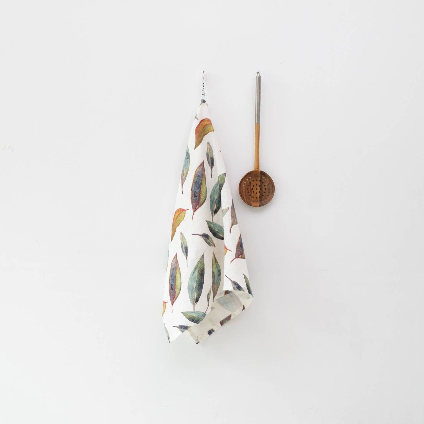 Golden Leaves Linen Kitchen Towel