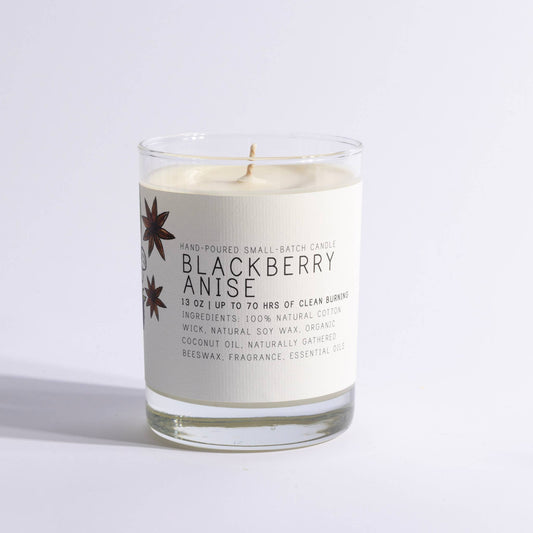 Blackberry Anise Glass Jar Candle