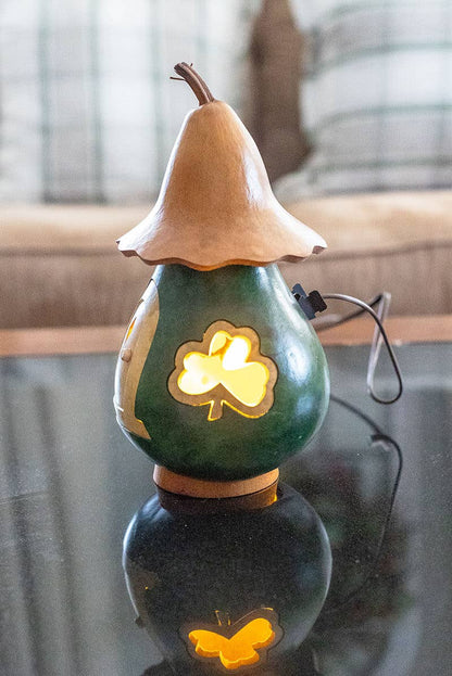 Shamrock Gourd Cottage Luminary