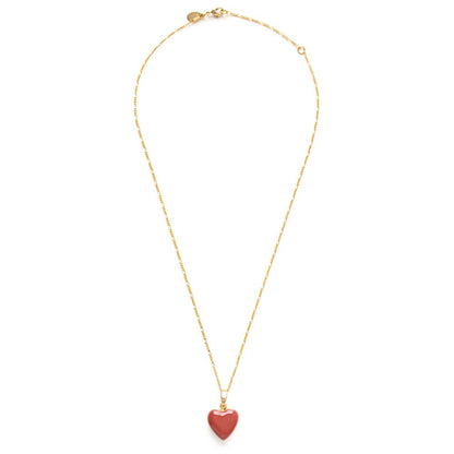 Canyon Pink Large Enamel Heart Locke