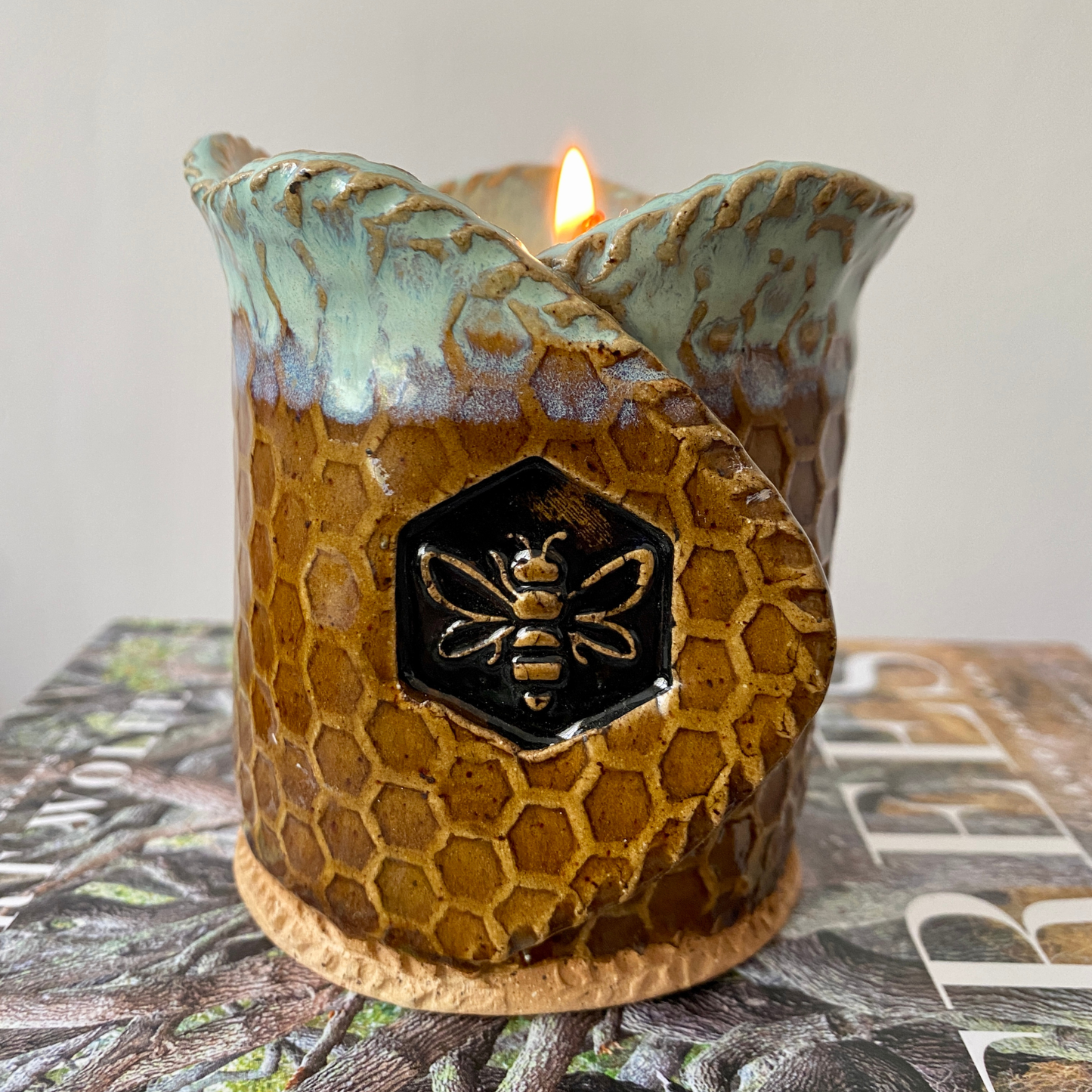Ceramic Honey Hive Candle