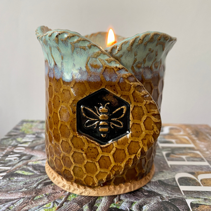 Ceramic Honey Hive Candle