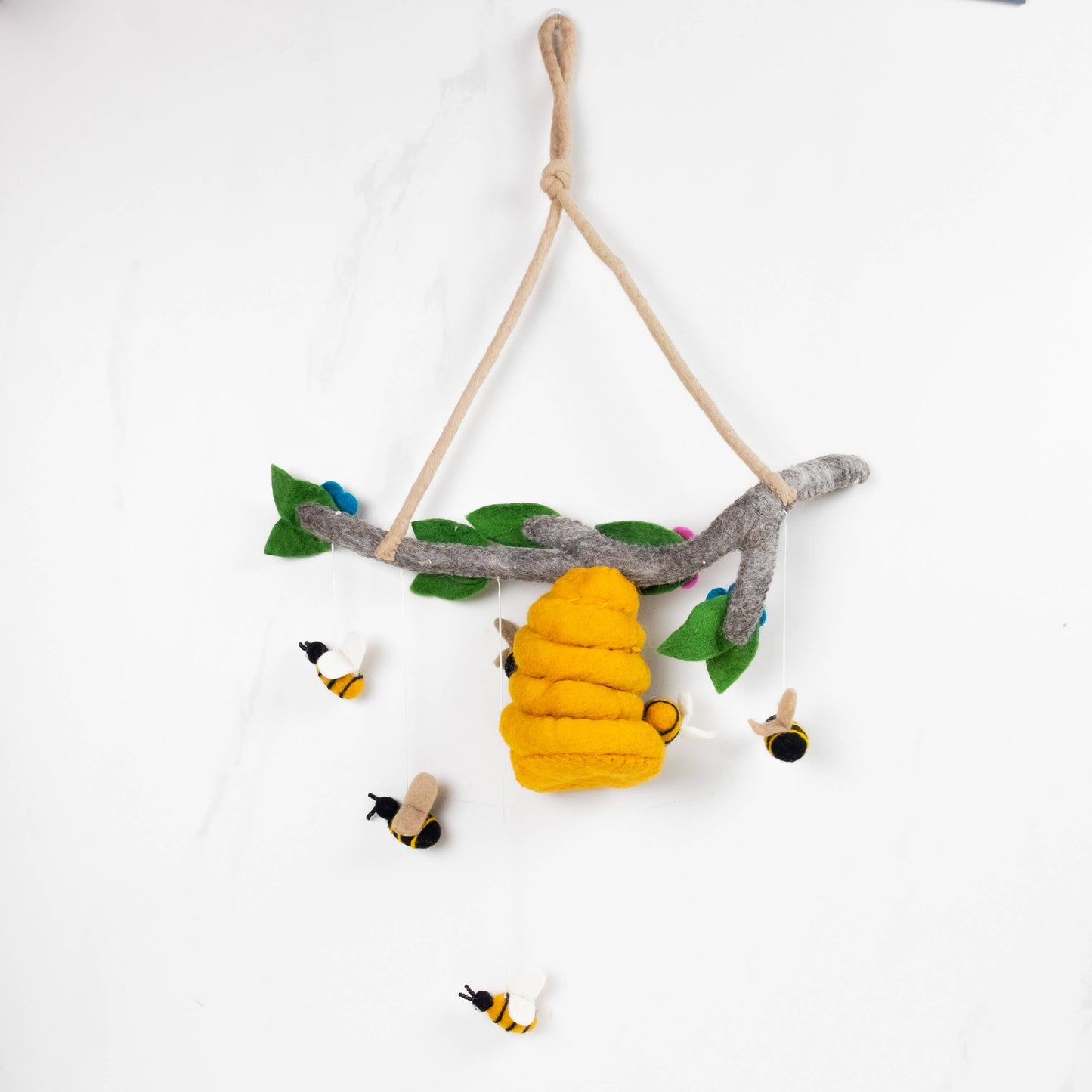Felt Mobile - Felt Bee Hive and Honey Bee