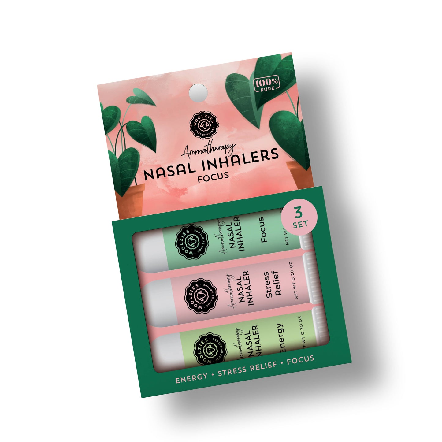 Focus Set Of 3 Aromatherapy Nasal Inhalers