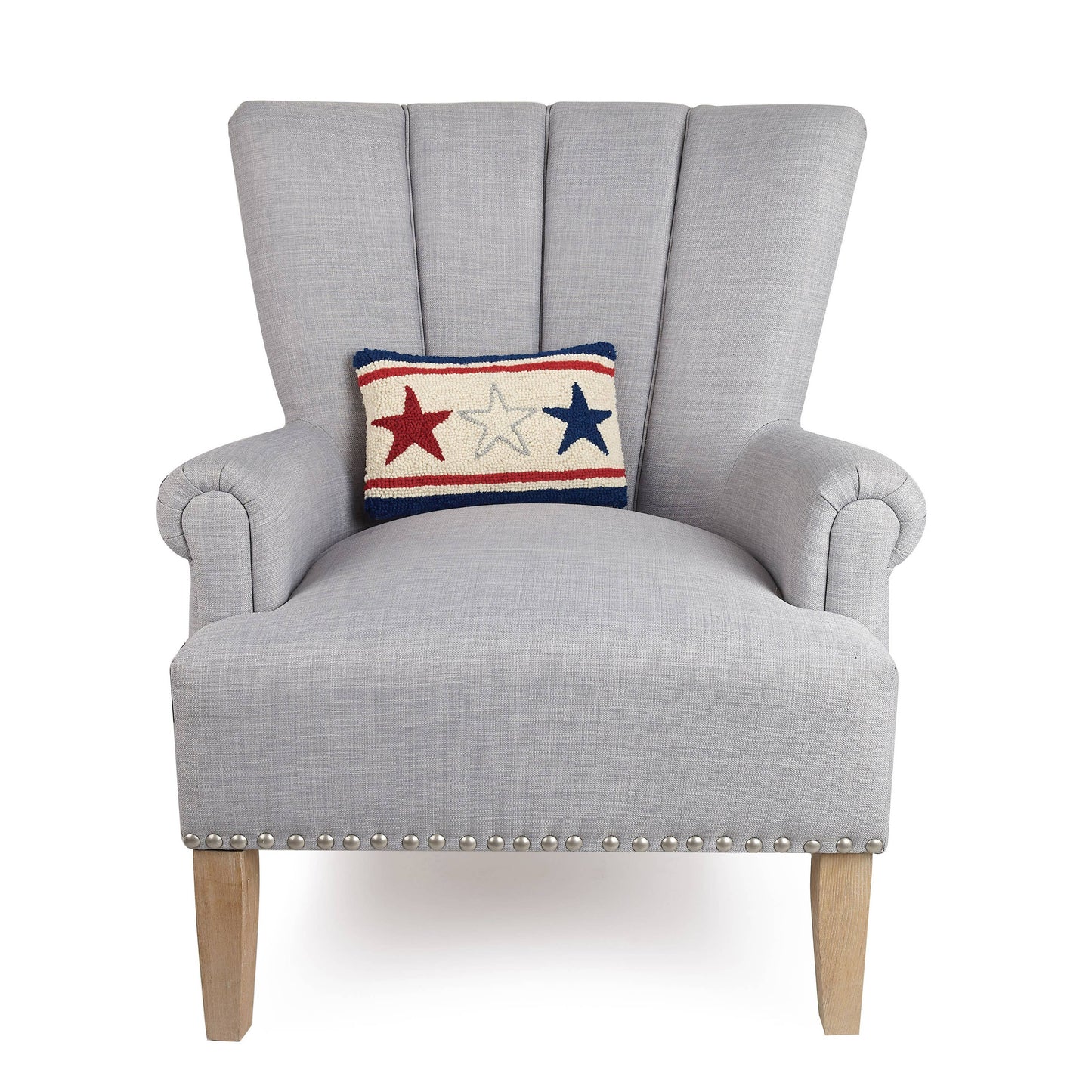 Americana Stars USA Hooked Pillow