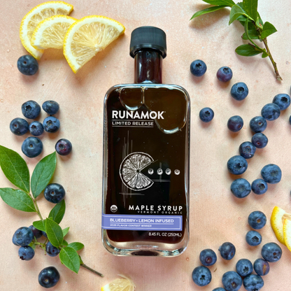 Blueberry + Lemon Infused Organic Maple Syrup 250ml