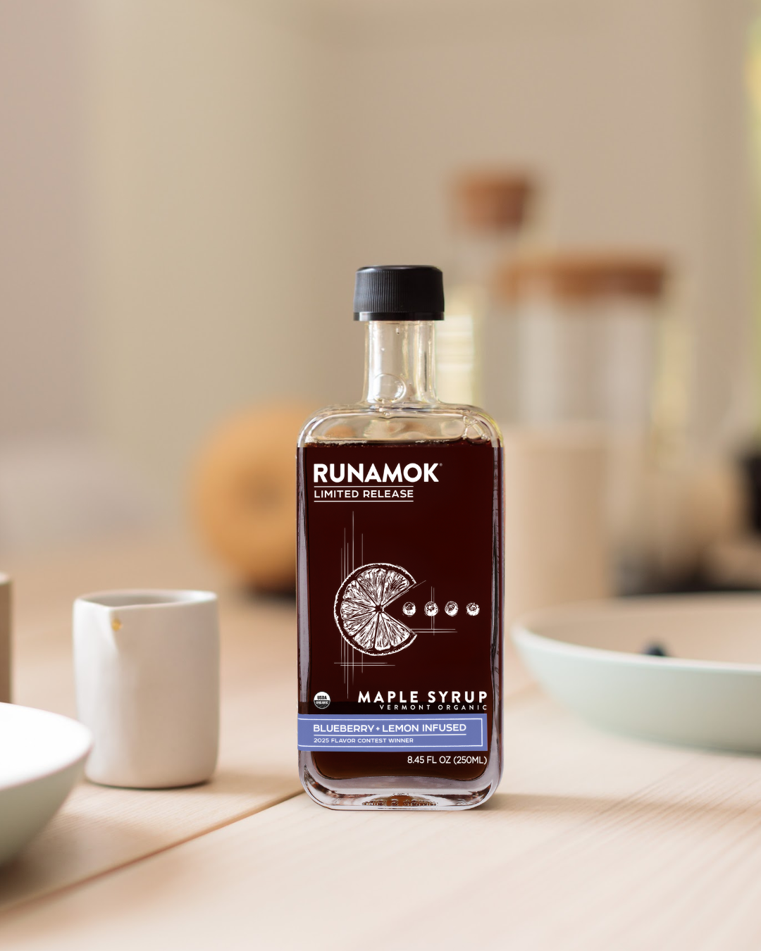 Blueberry + Lemon Infused Organic Maple Syrup 250ml