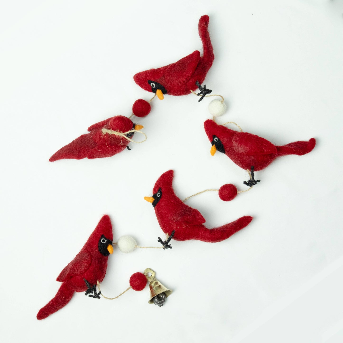 Garland - Red Felt Cardinal