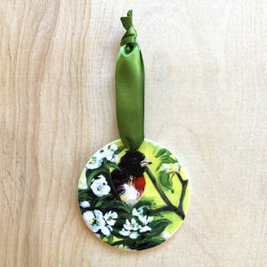 Rose Breasted Grosbeak Ornament