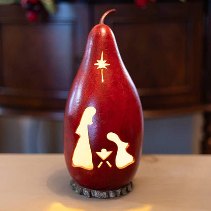 Nativity Scene Gourd Lamp