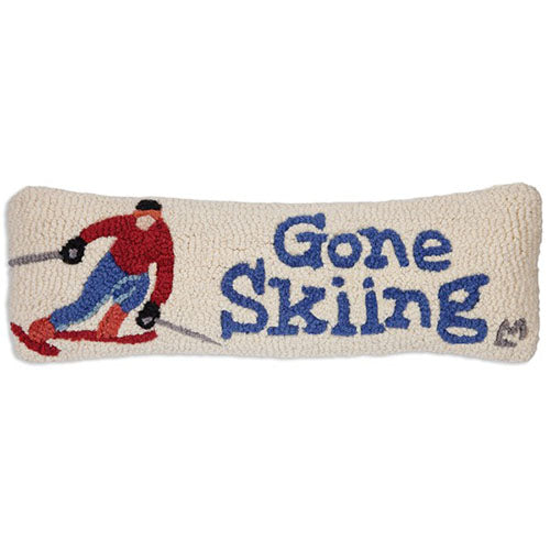 Gone Skiing Pillow 8 x 24"
