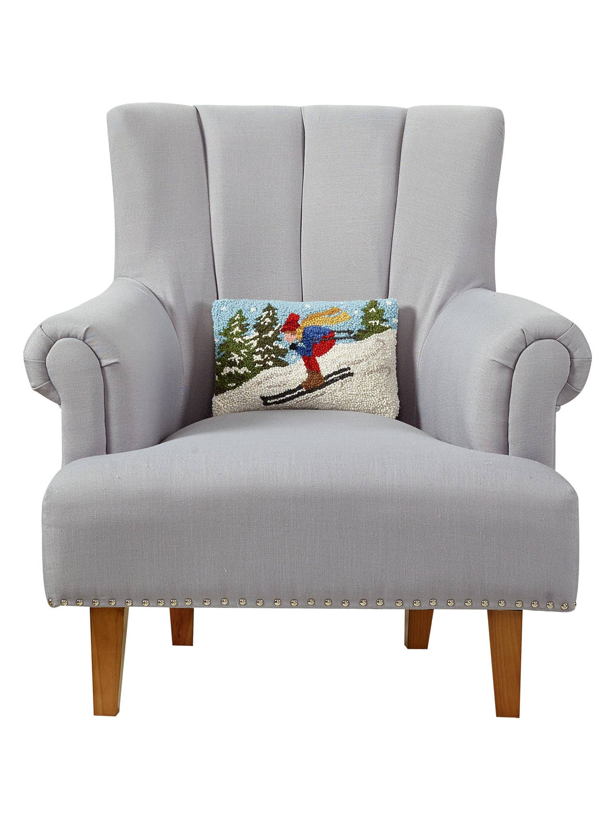Downhill Skier Hook Pillow