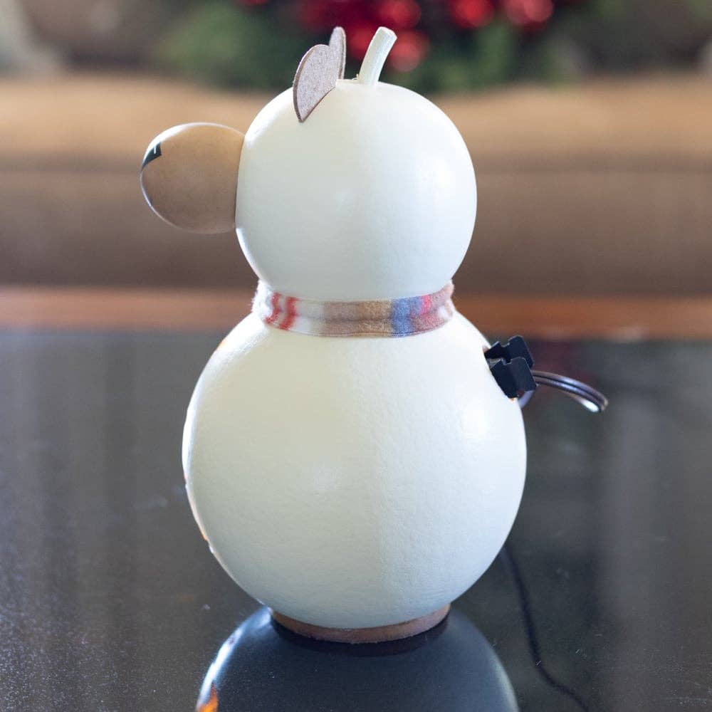 Aspen Polar Bear Small Lit Gourd Luminary