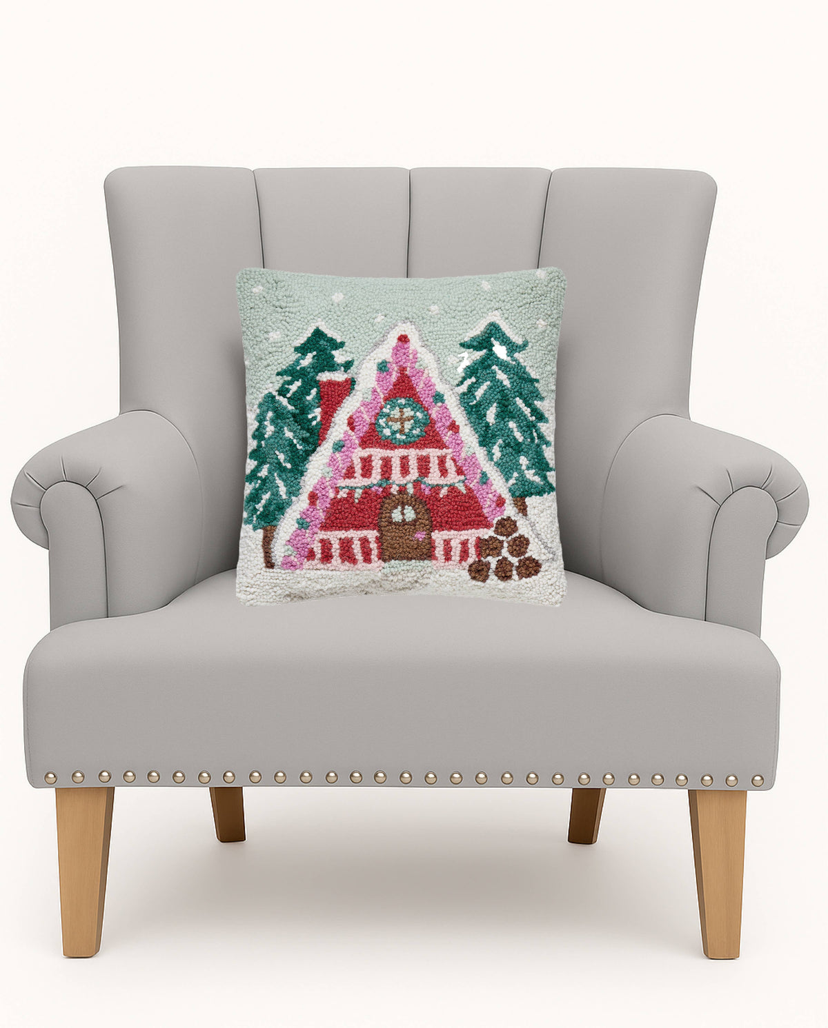 Trendy Cabin House Hook Pillow