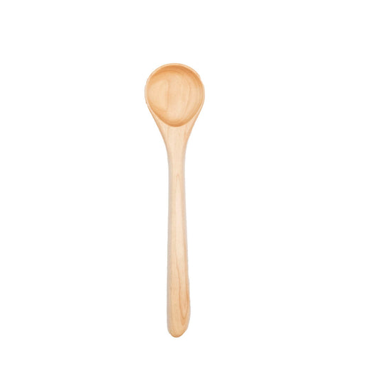 Wooden spoon on a white background