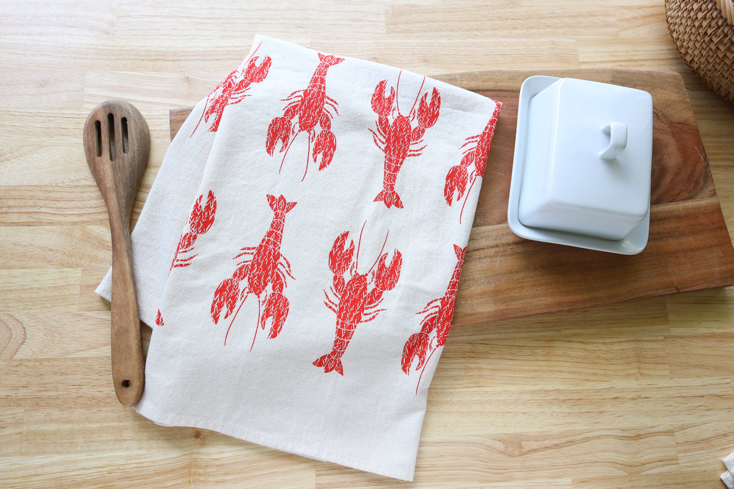 Lobster Printed Tea Towel