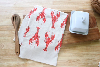 Lobster Printed Tea Towel