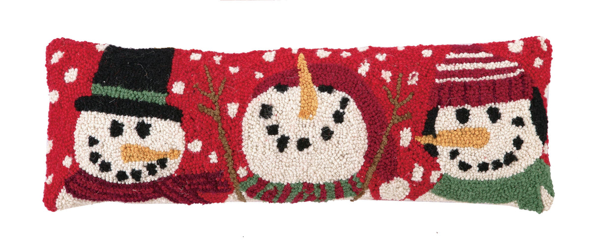 Three Snowmen Hook Pillow