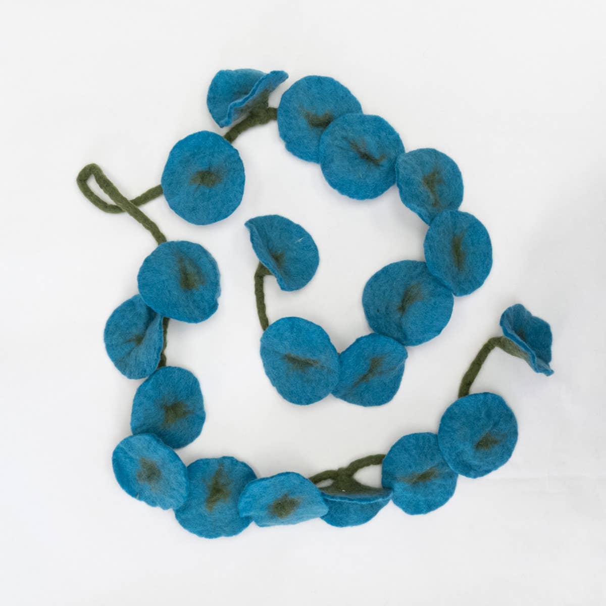 Garland - Turquoise Felt Flower Vine