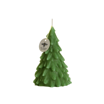 Moss Green Beeswax Tree Candles