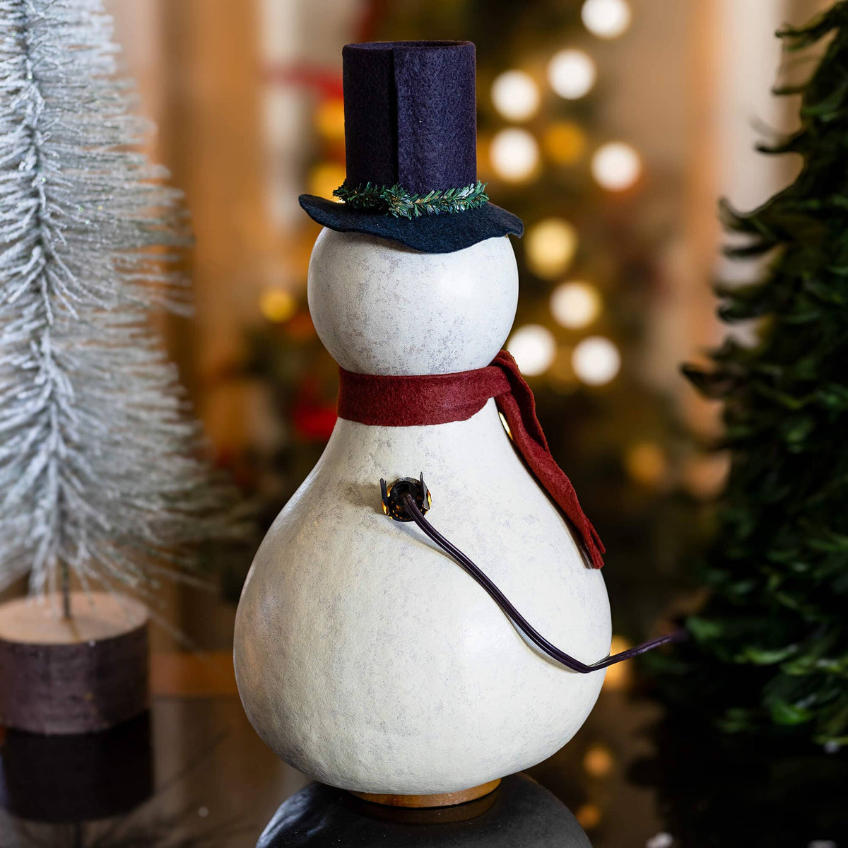 Blizzard Snowman Large Lit Gourd Luminary