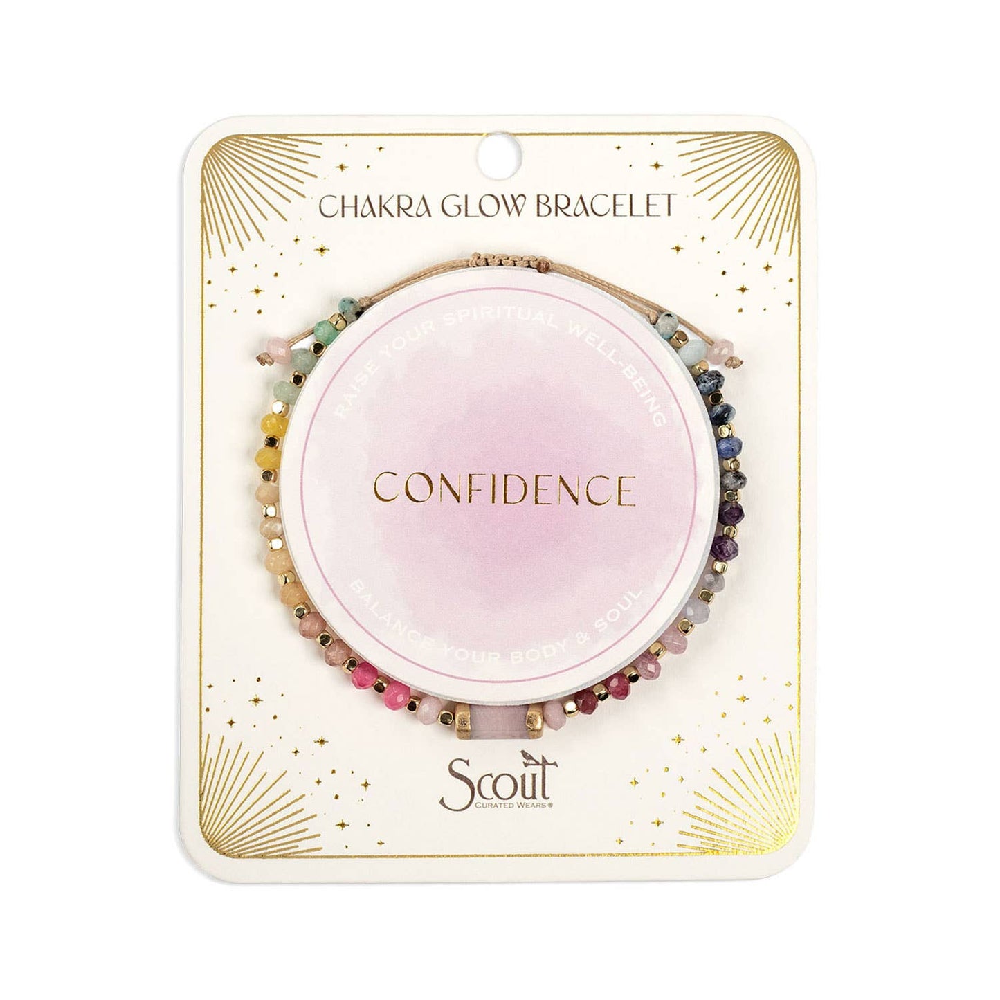 Confidence Chakra Glow Bracelet in packaging on white background
