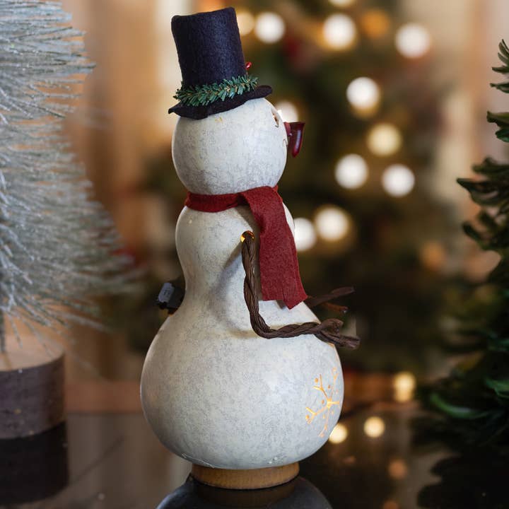 Blizzard Snowman Gourd Luminary