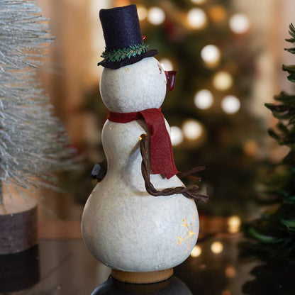 Blizzard Snowman Gourd Luminary