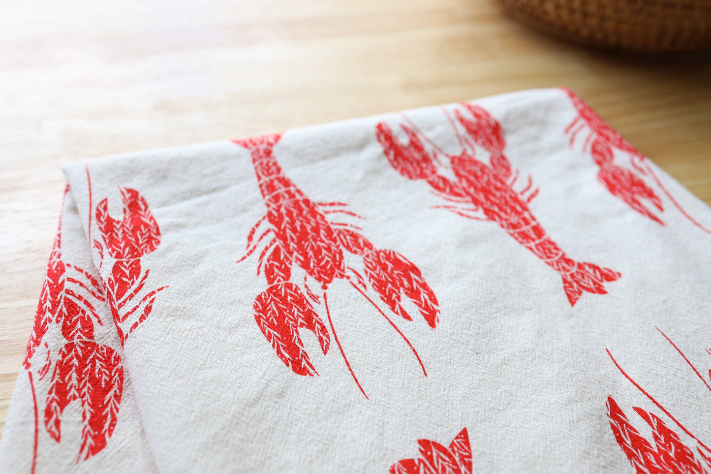 Lobster Printed Tea Towel