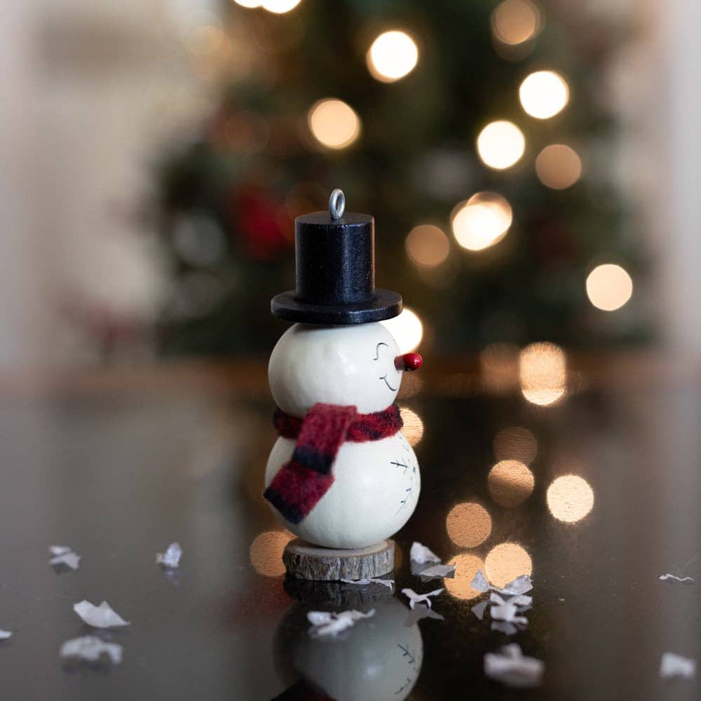 Lil Flake Snowman Gourd Ornament
