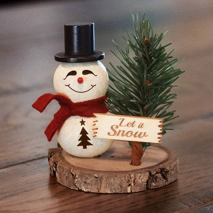 Easton Snowman Gourd Scene