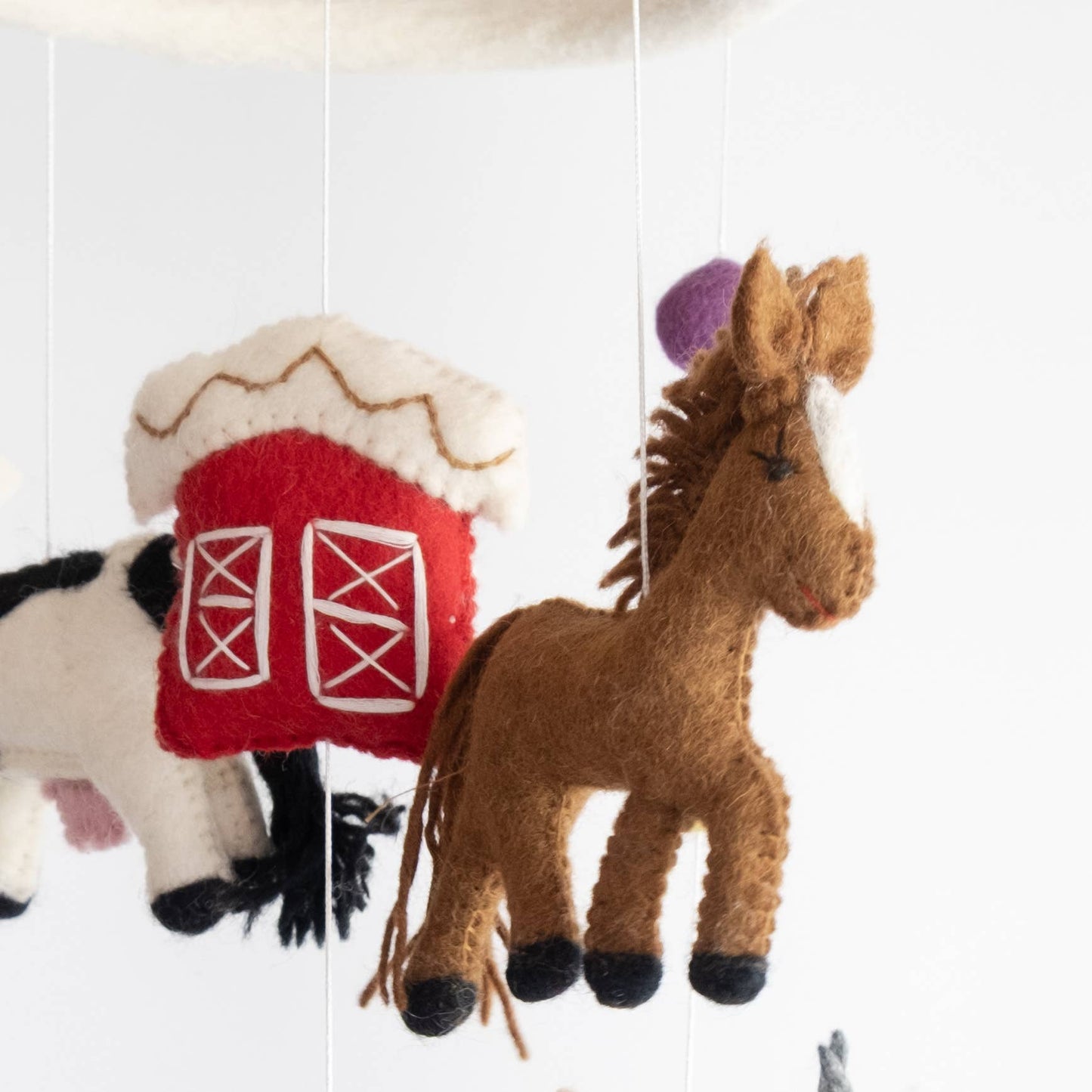 Felt Mobile - Farm with Red Barn