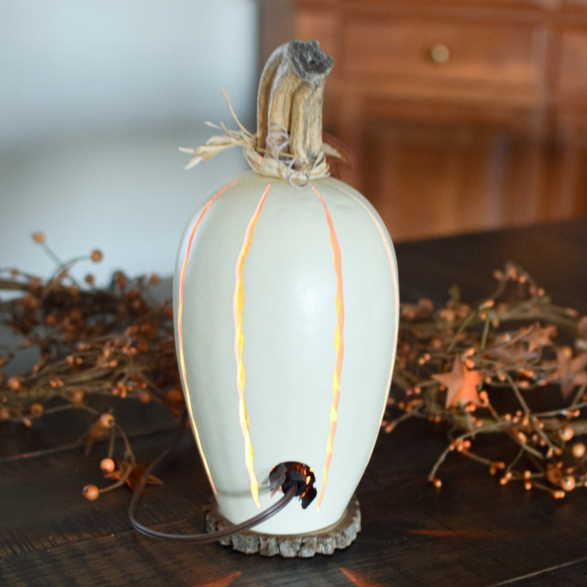 Clyde Snowman Gourd Luminary