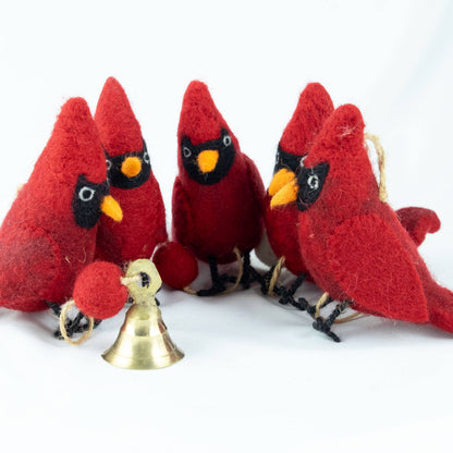 Garland - Red Felt Cardinal