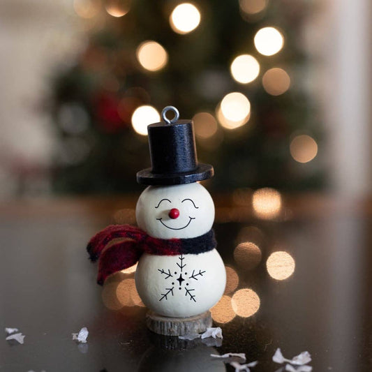 Lil Flake Snowman Gourd Ornament