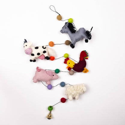 Garland - Felt Farm Animals