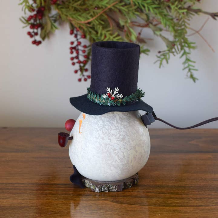 Clyde Snowman Gourd Luminary